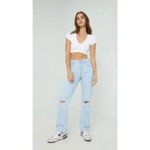 Levi’s Low Pro Straight Jeans | Right Over – Light Wash | Size 27